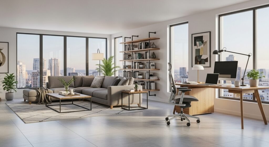 Open-Plan Living and Working Spaces